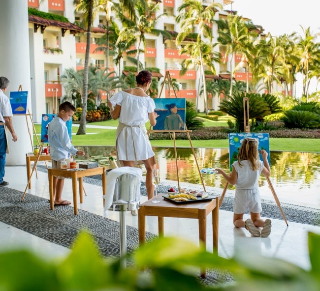 Art on canvas experience at Grand Velas Riviera Nayarit