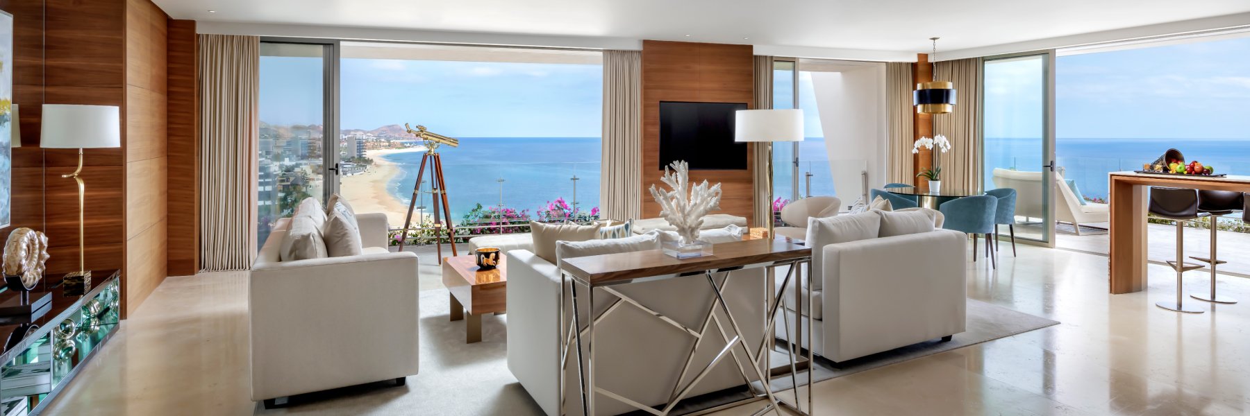 Oceanfront living room at Grand Velas Los Cabos