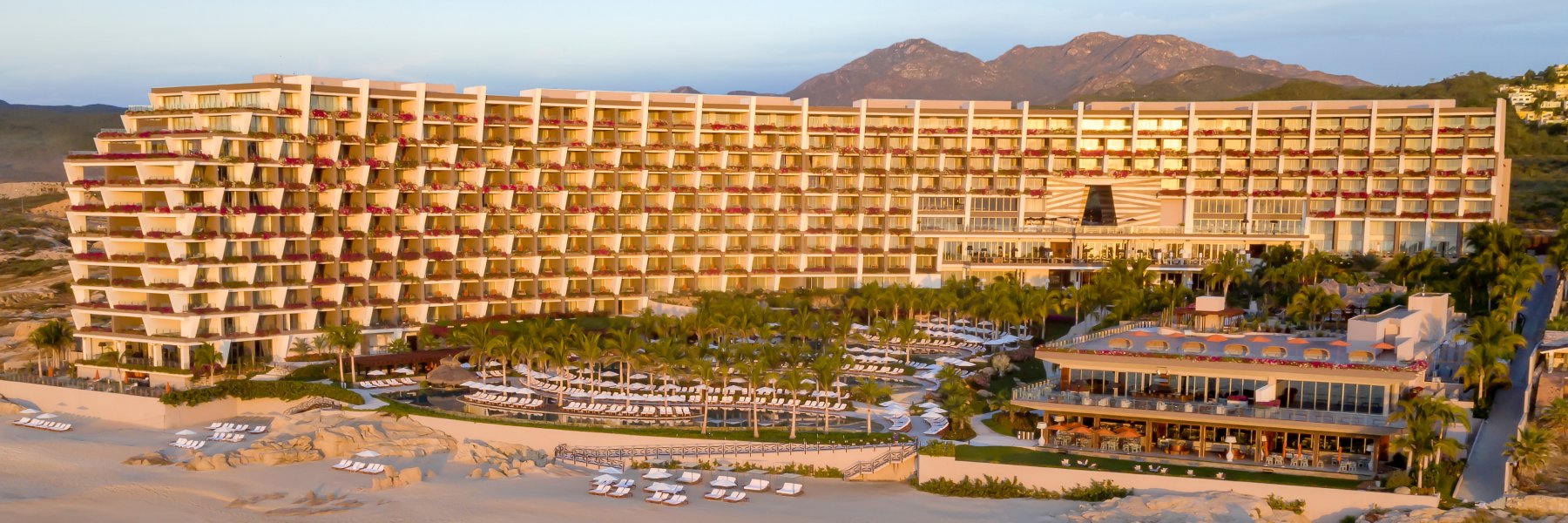 The luxurious Grand Velas resort situated right on the beach in Nuevo Vallarta Nayari