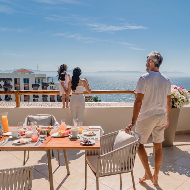 Enjoying the view from a balcony in Grand Velas, Paseo de los Cocoteros 98, Nuevo Vallarta Nayari