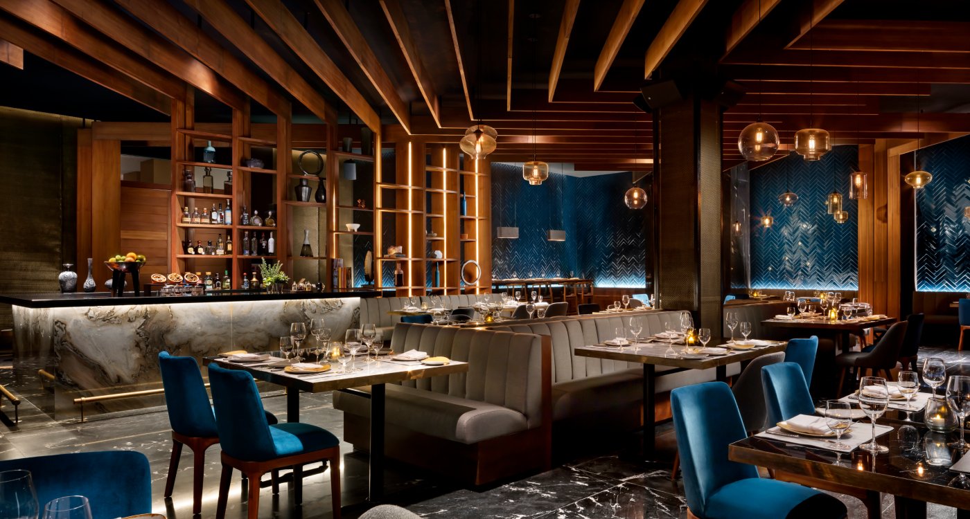 Elegant dining area of Grand Velas Los Cabos