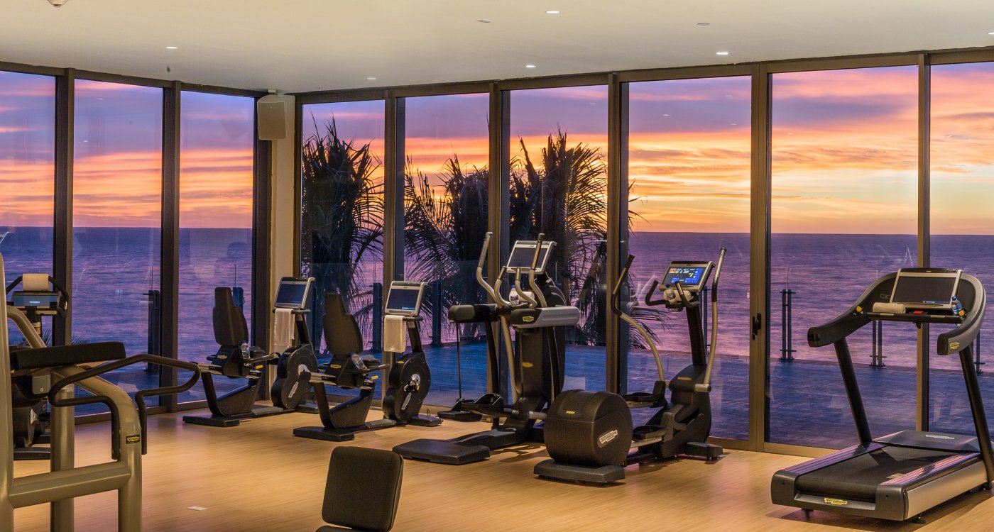 Sunset view from gym at Grand Velas Los Cabos